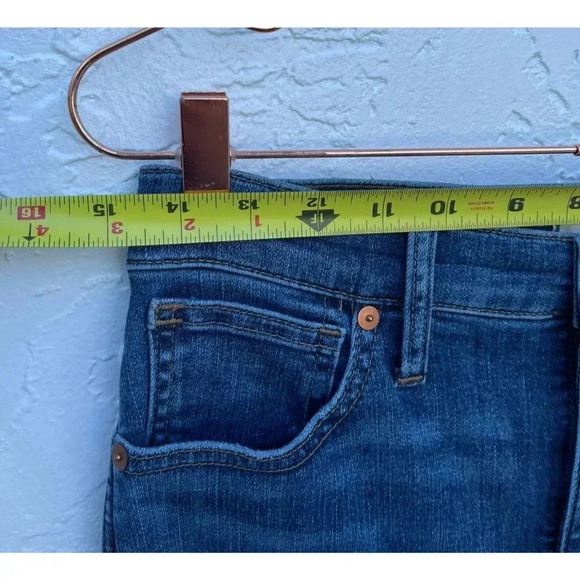 Madewell Womens Flat Front Mid Rise Stovepipe Jeans Denim Blue Sz 27 - Picture 5 of 12